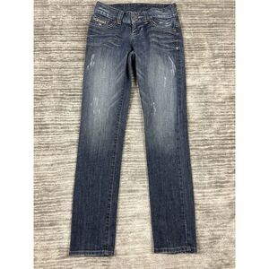 Guess Jeans Womens 26 Blue Daredevil‎ Skinny Leg Distressed Casual